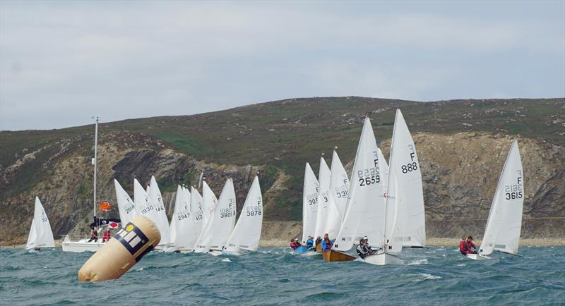 The fleet approaches the Gore start on Big Wednesday during the Firefly Nationals at Abersoch - photo © Frances Davison